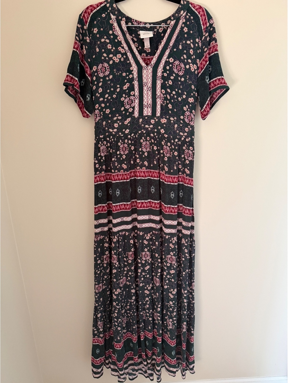 S Knox Rose boho maxi dress